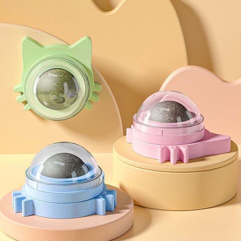 catnip ball wall edible rotating