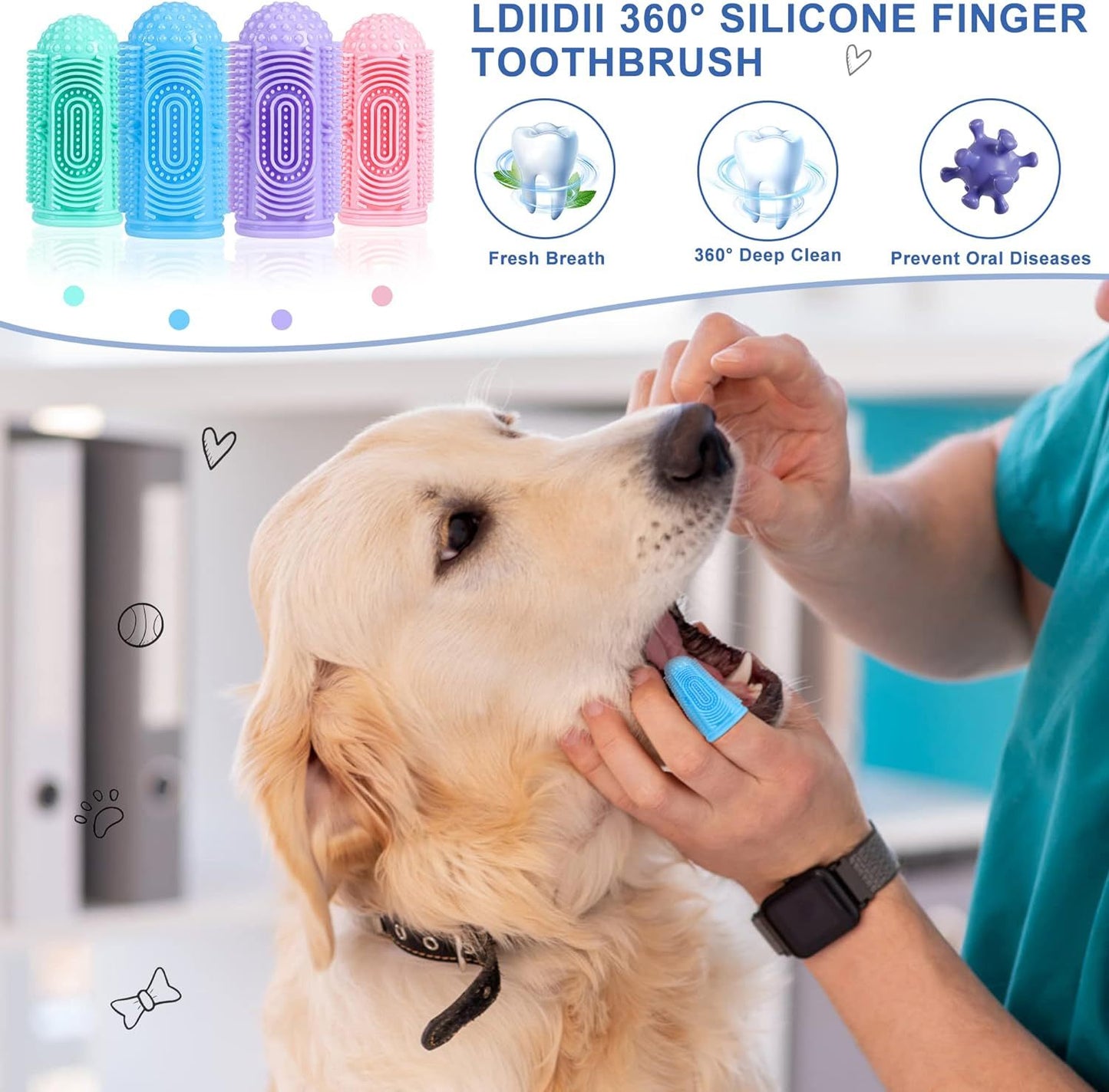 pet toothbrush dog tooth brushing kit dog finger toothbrush