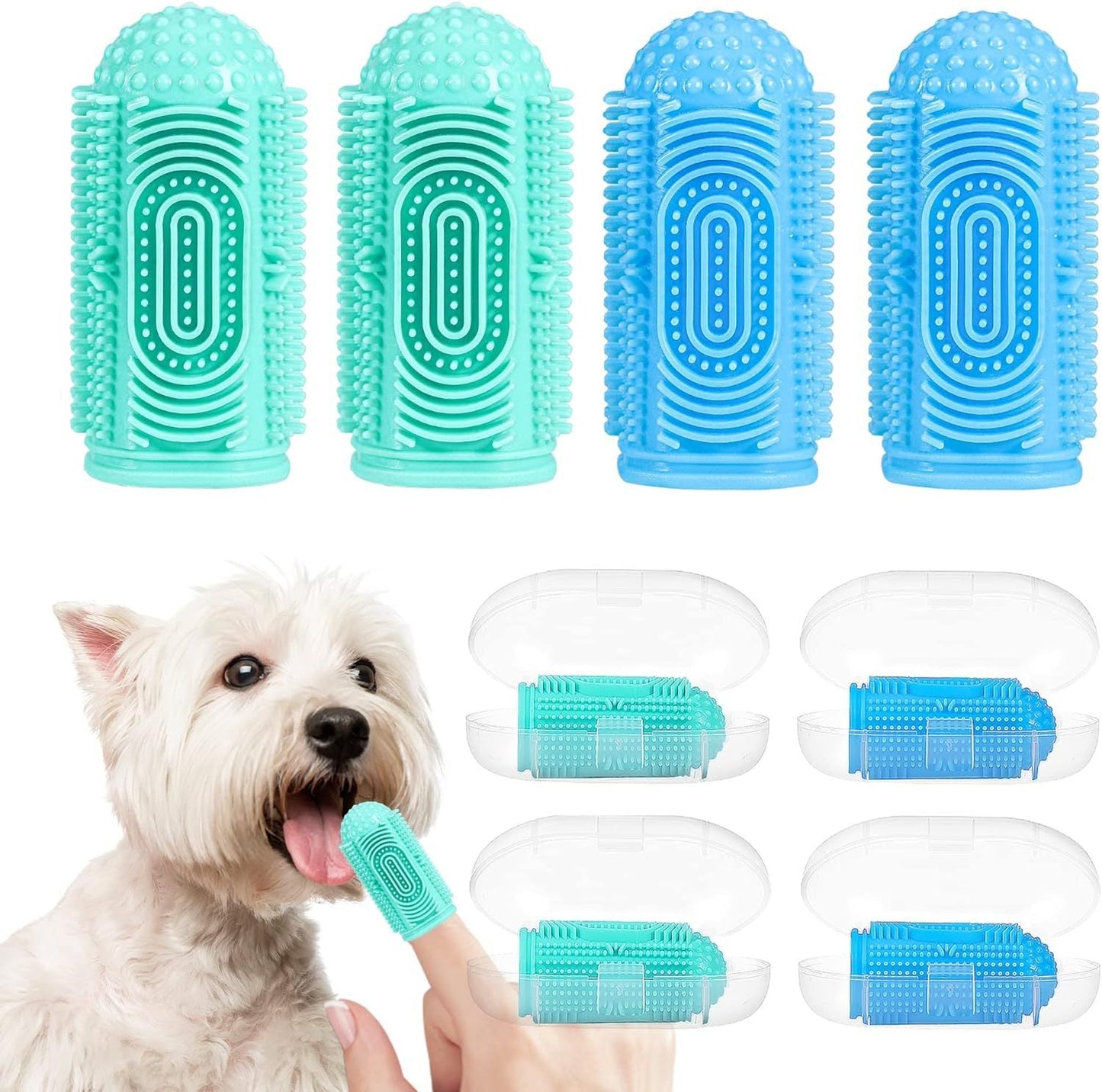 pet toothbrush dog tooth brushing kit dog finger toothbrush