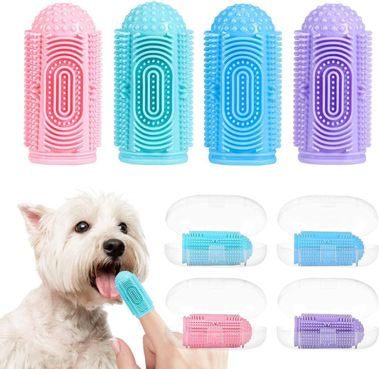 pet toothbrush dog tooth brushing kit dog finger toothbrush